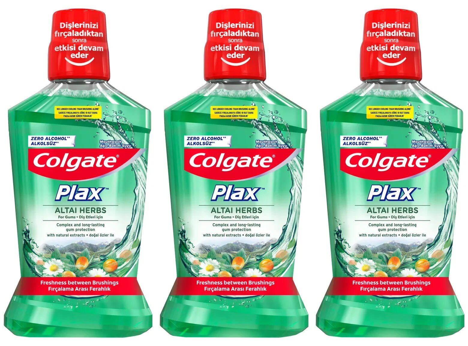 Ополаскиватель для полости рта Colgate Plax Алтайские Травы для десен, 500 мл, 3 шт