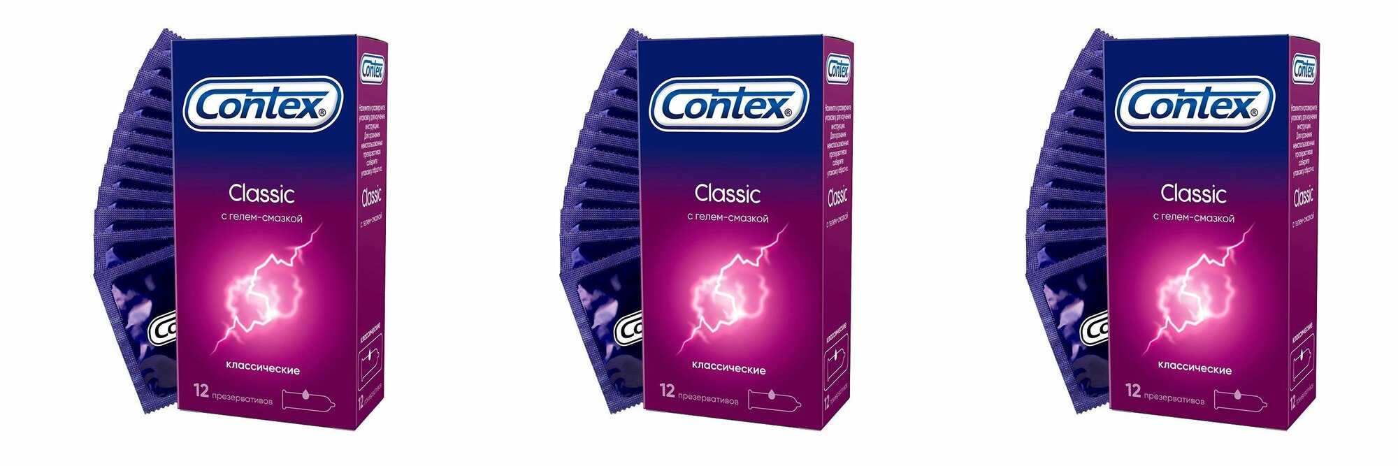 Contex Презервативы Classic, 12 шт, 3 уп