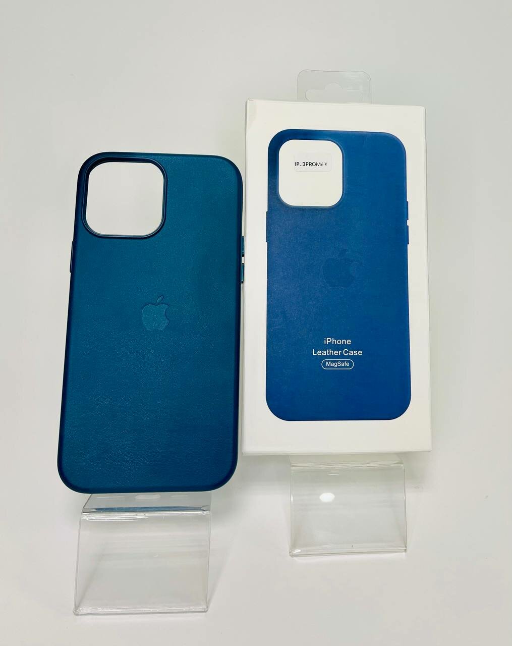 фото Кожаный чехол Leather Case для iPhone 13 Pro Max с MagSafe, Blue