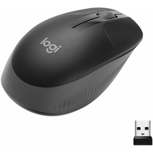 Мышь Logitech M190 черный оптическая (1000dpi) беспроводная USB (2but) мышь acer omw136 черный оптическая 1000dpi usb 2but