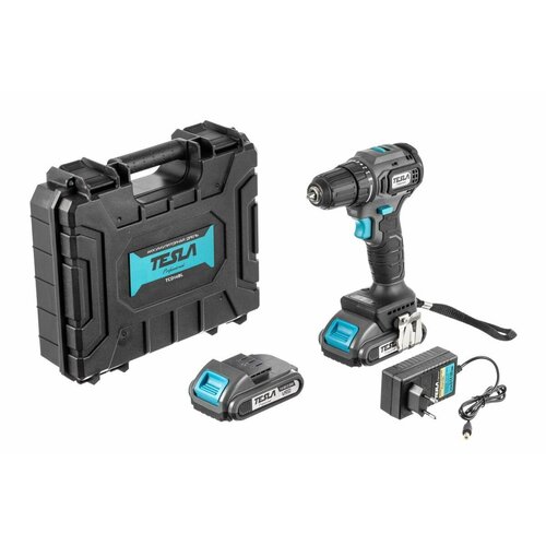 Дрель-шуруповерт аккумуляторная TESLA TCD14BL 14 В 2 Ач арт 840368 10519₽