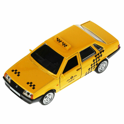 Машина металлическая ВАЗ-21099 «Спутник такси», 12 см, открываются двери и багажник, цвет жёлтый машина металлическая ваз 21099 спутник такси 12 см открываются двери и багажник цвет жёлтый