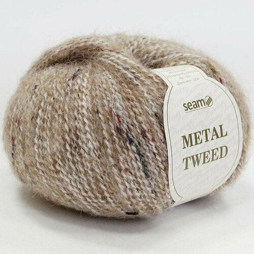 Пряжа Seam METAL TWEED 19 бежевый (2 мотка)