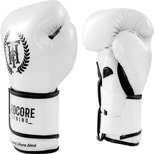 Боксерские перчатки Hardcore Training Revolution White/Black 8oz