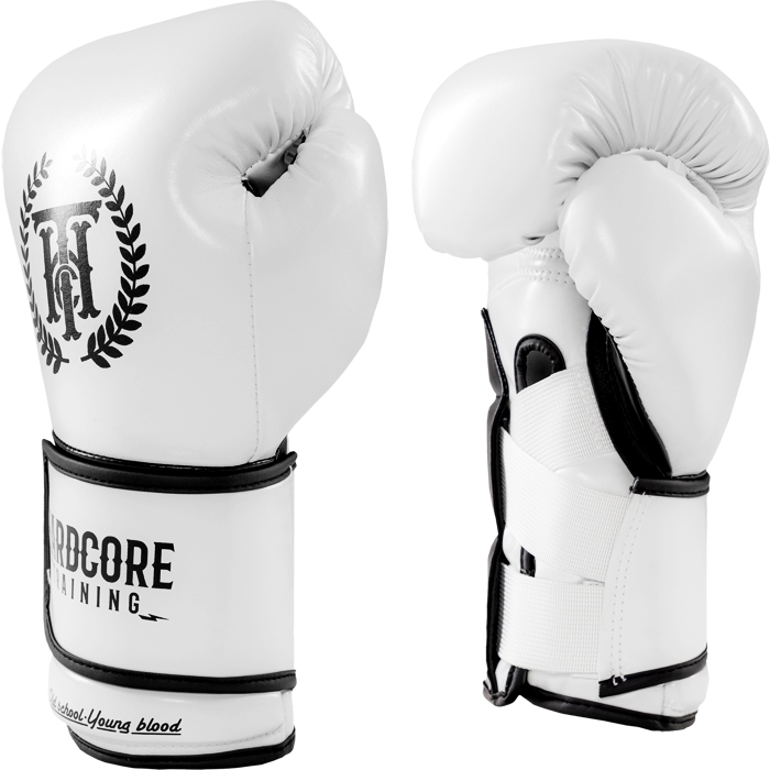 Боксерские перчатки Hardcore Training Revolution White/Black 14oz