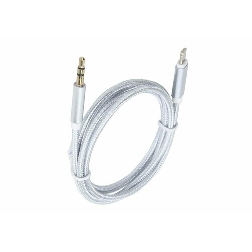 Кабель- переходник Lightning to 3.5 AUX Audio Adapter серебристый кабель apple aux to lightning