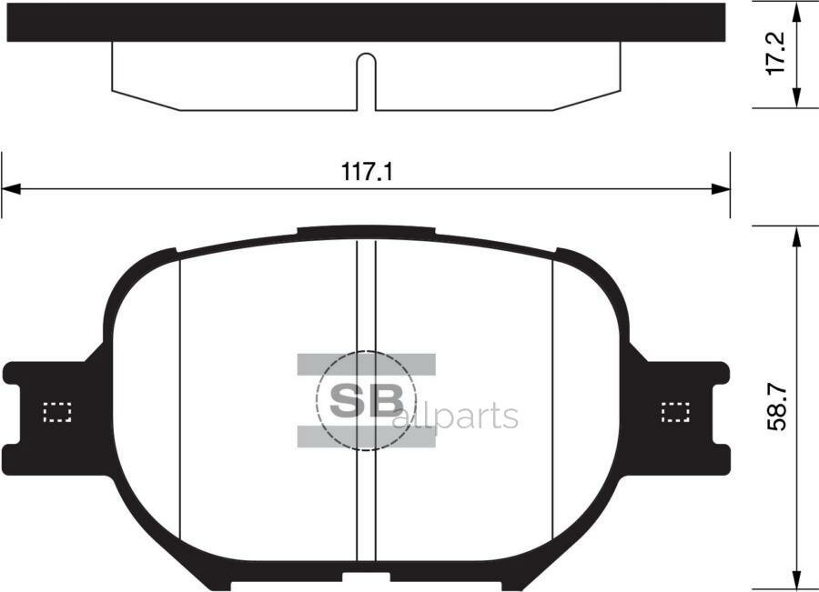 SANGSIN BRAKE SP1272 Колодки тормозные (Спереди) Toyota Allion (T260) 07-16 / Caldina 02-07