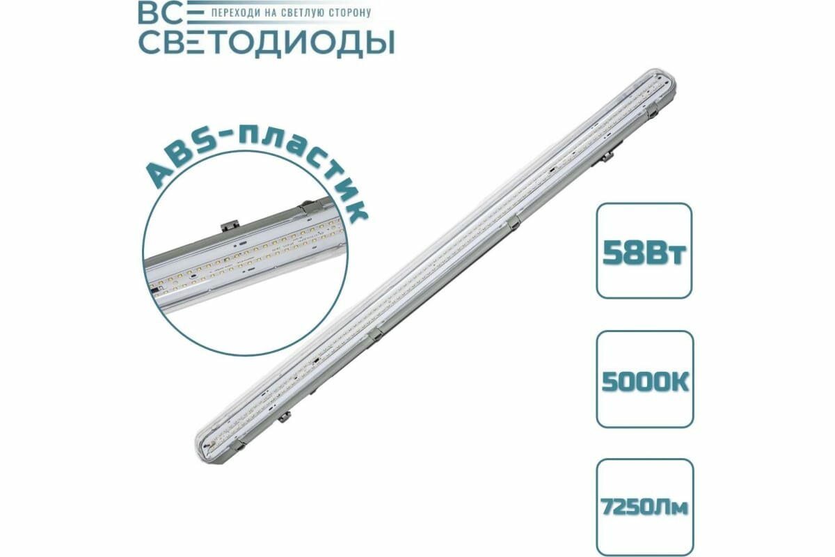 Потолочный светодиодный светильник Всесветодиоды Айсберг vs1401-40-tr-5k - фото №15