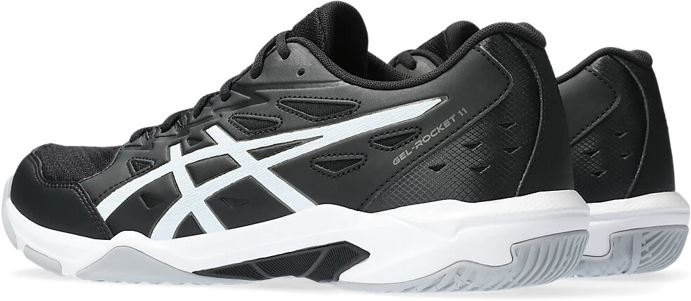 Кроссовки ASICS GEL-ROCKET 11, полнота F, размер 10 US, белый, черный — фото 1