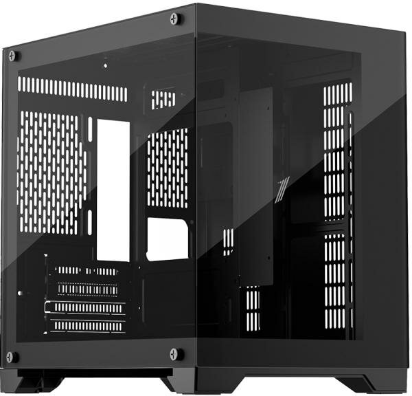 Корпус microATX 1stPlayer MEGAVIEW MV5-T Без БП чёрный MV5-TP-BK