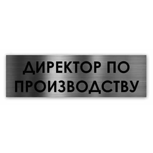 Директор по производству табличка на дверь Standart 250*75*1,5 мм. Серебро технический директор табличка на дверь standart 250 75 1 5 мм серебро