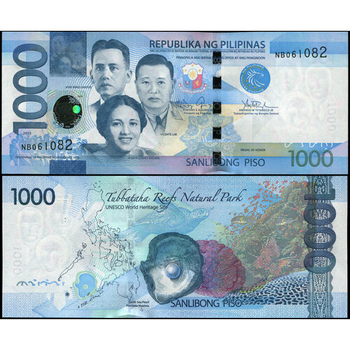 Банкнота. Филиппины 1000 писо. 2013 UNC. Кат. P.211c