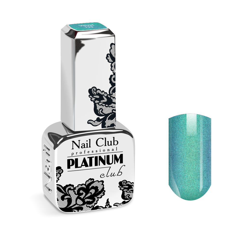 Nail Club professional Эмалевый гель-лак для ногтей с липким слоем PLATINUM CLUB 133 Velvet, 13 мл.