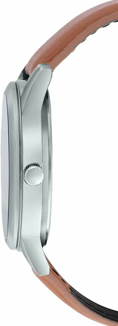 Наручные часы CASIO, коричневый, серебряный, синий — фото 1