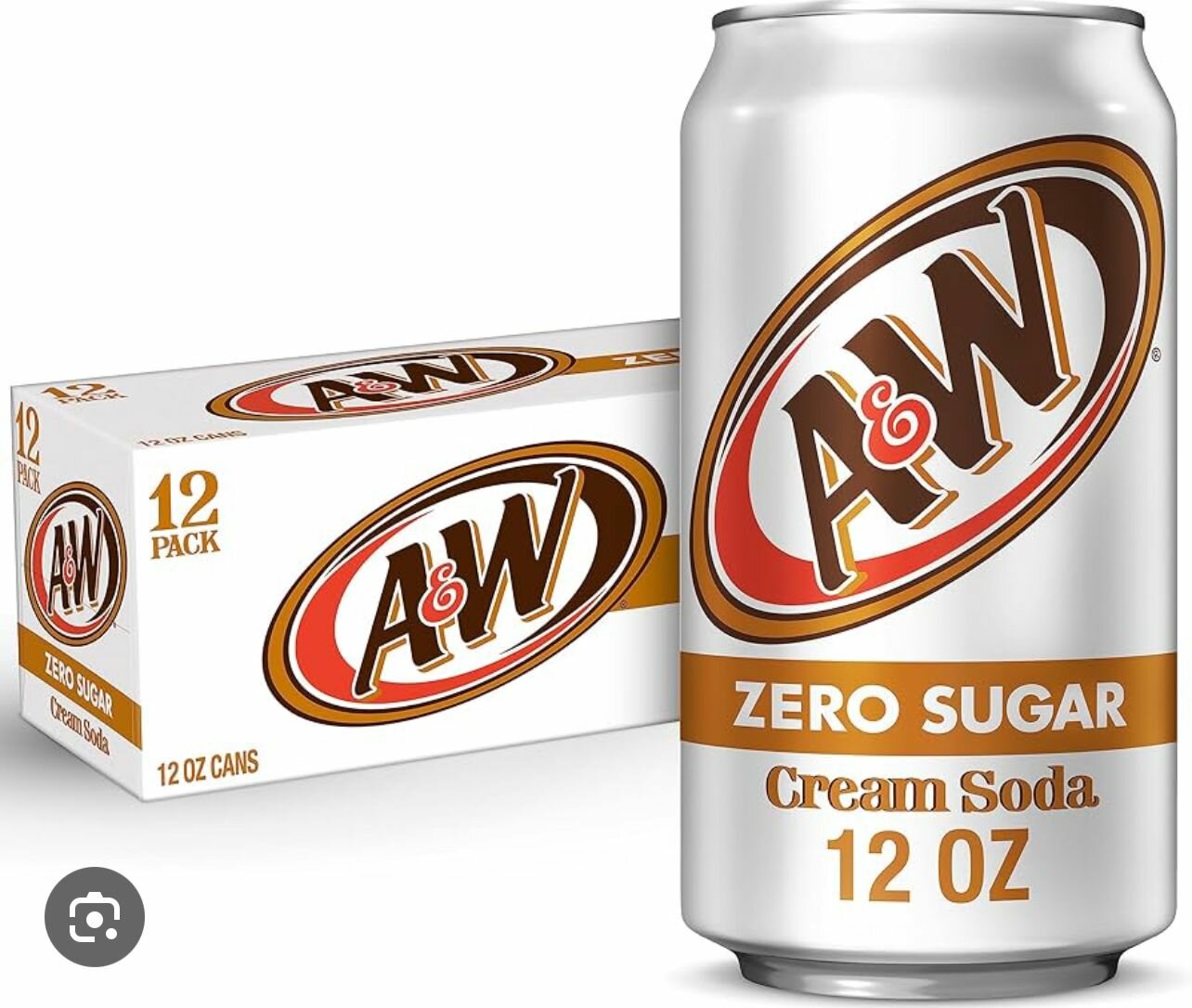 Газированный напиток A&W Root Beer Cream Soda Zero Suqar 12 шт по 355 мл