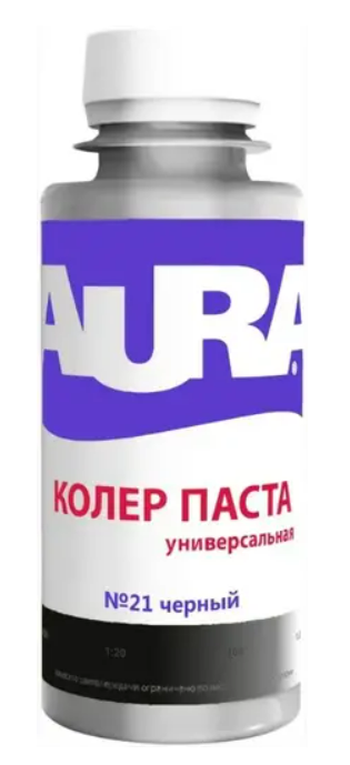 Колер Паста Aura 0.1л Черный №21, Универсальная.