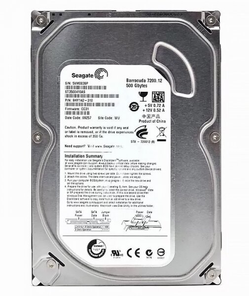 Жесткий диск Seagate ST3500410AS 500Gb 7200 SATAII 3.5" HDD