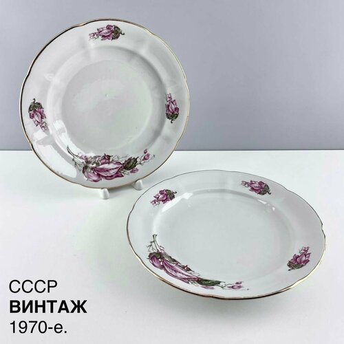 Винтажные столовые тарелки 