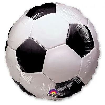Воздушный шар Веселая затея "Футбольный мяч", 18 дюймов, фольгированный