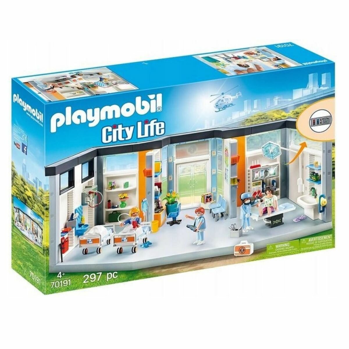 Playmobil City Life 70191 Больничное крыло с мебелью, 297 дет.