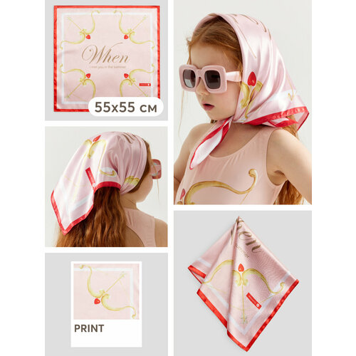 Платок Happy Baby,55х55 см, красный платок vista 55х55 см фиолетовый