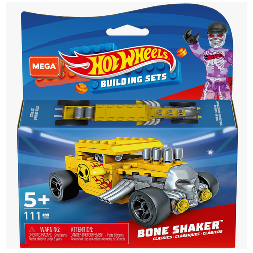 Mega Construx Конструктор Hot Wheels Машинка гоночная желтая 111 дет. HDJ89