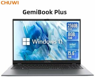 Ноутбук CHUWI GemiBook Plus, 8 ГБ LPDDR5 256 ГБ SSD Intel Alder Lake N100 15,6 дюймов FHD 1920*1080 WiFi 6 Windows 11