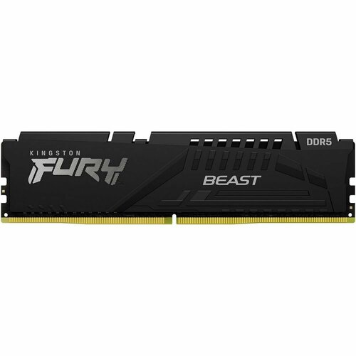 Оперативная память Kingston DDR5 32GB 6000MT/s DDR5 CL40 DIMM FURY Beast Black XMP (KF560C40BB-32) оперативная память для компьютера 32gb 2x16gb pc5 48000 6000mhz ddr5 dimm cl40 kingston fury beast rgb kf560c40bbak2 32