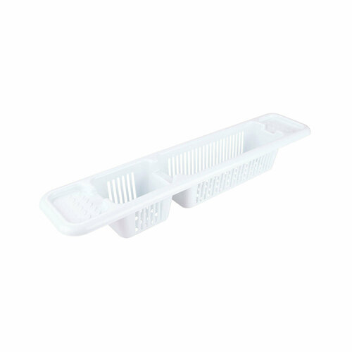 Полка органайзер для ванны белая