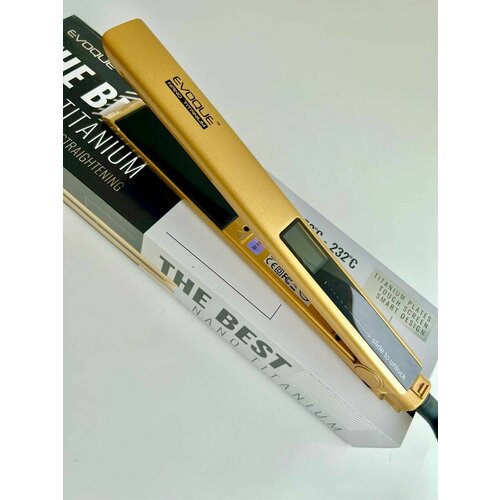 Утюжок EVOQUE выпрямитель с узкими пластинами TouchScreen Nano Titanium Wide золотой 462000₽