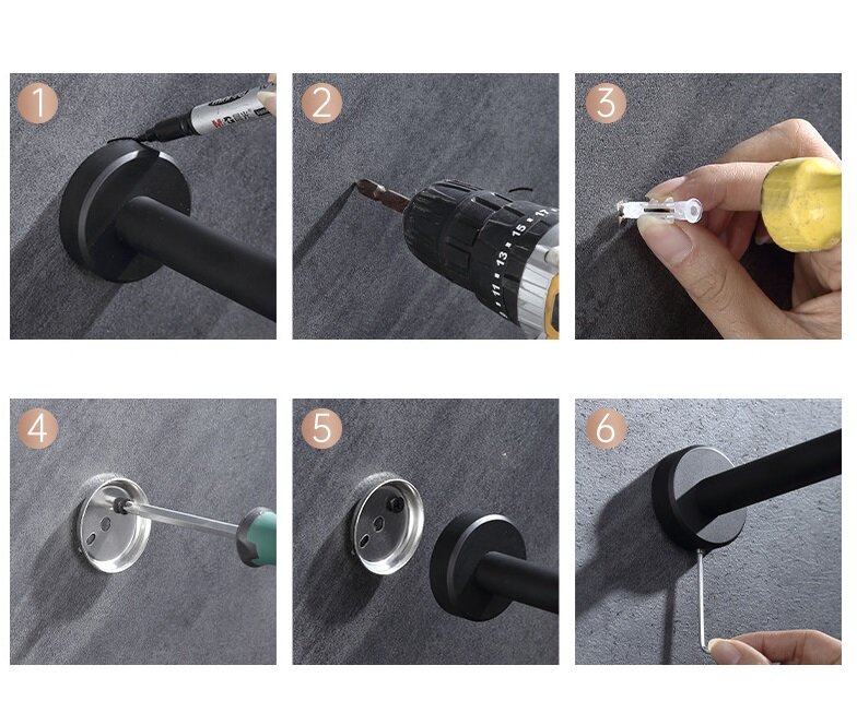 Держатели Полотенец Xiaomi Полотенцедержатель Oudasi Plan 40 см прямой черный матовый металл