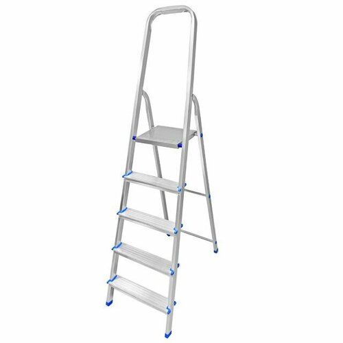 Стремянка алюминиевая LADDERBEL 5 ступеней стремянка ladderbel 4 секции по 5 ступеней aluminum lt455prof