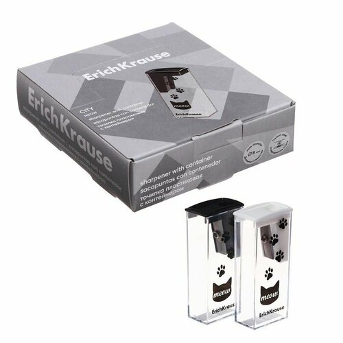 Точилка 1 отверстие ErichKrause City Meow с контейнером пластиковая 453₽