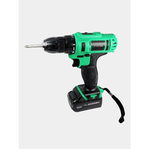Дрель аккумуляторная Zitrek Greenpower 12-Li аккумулятор 2шт ЗУ кейс бита 5280₽