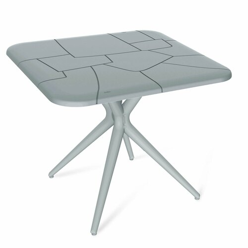 Стол садовый ЭкоДизайн 835х835х76см Серый 11694₽