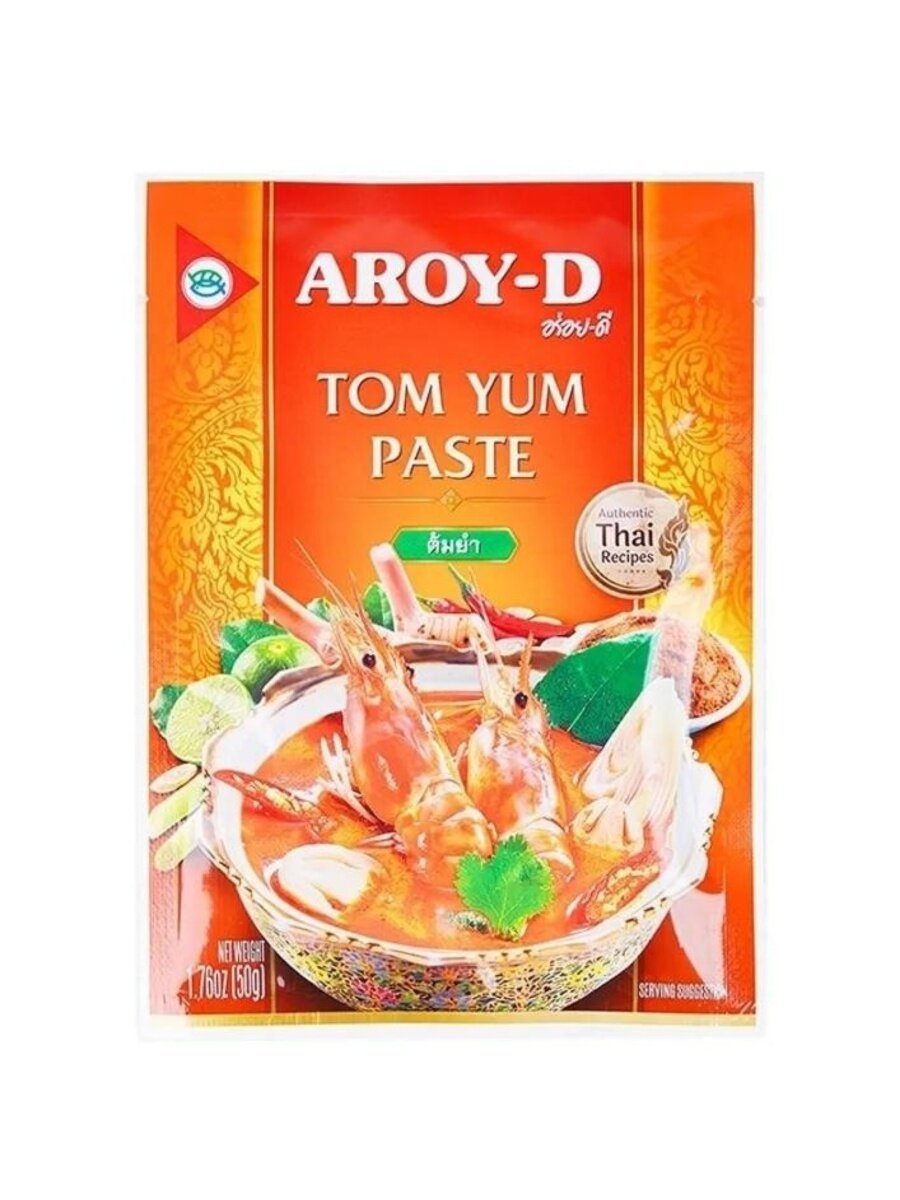 Паста AROY-D Tom Yum кисло-сладкая, 50 г - 5 шт.