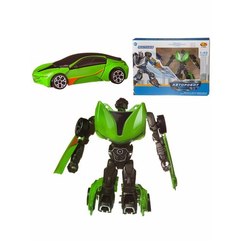 Робот-трансформер Abtoys Авторобот Молния зеленый (трансформация в машину) PT-00986/Молния-зеленый
