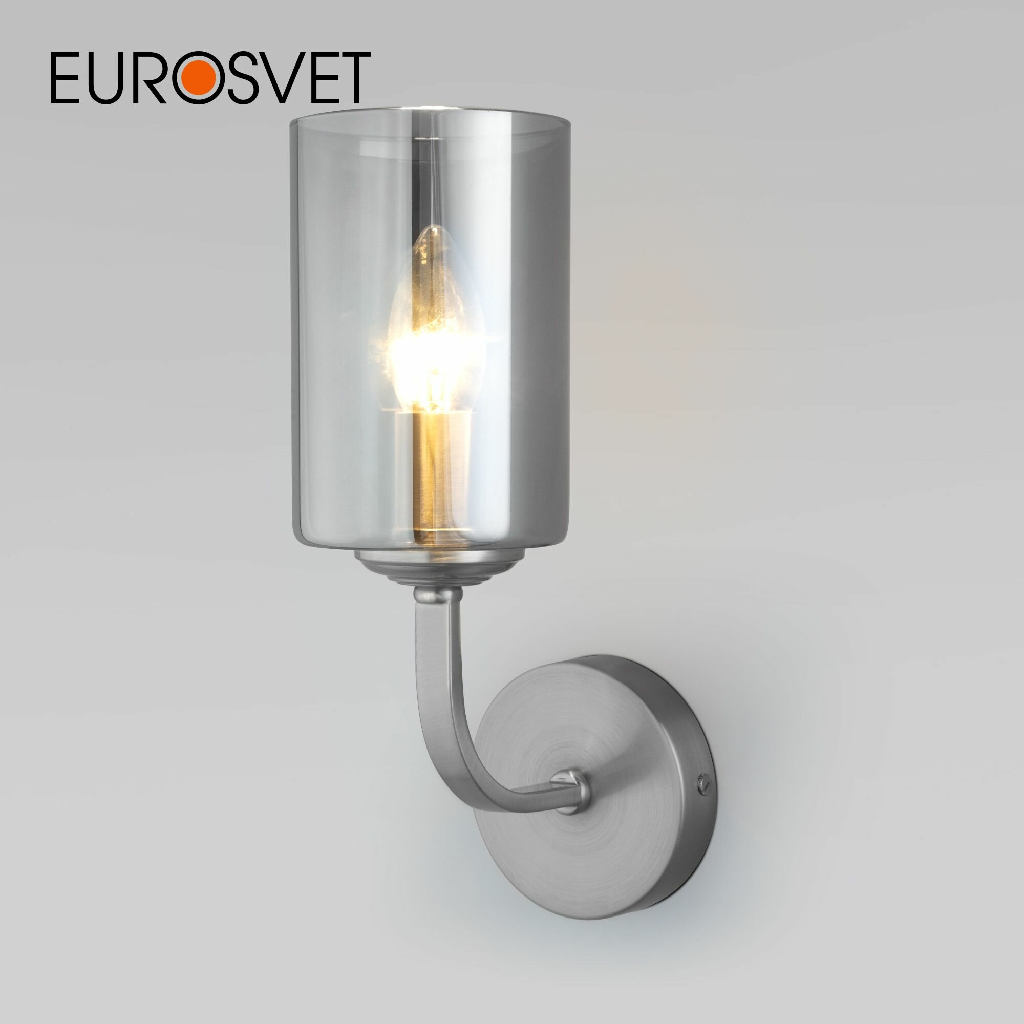 Бра / Настенный светильник Eurosvet Defi 60138/1 цвет сатин-никель