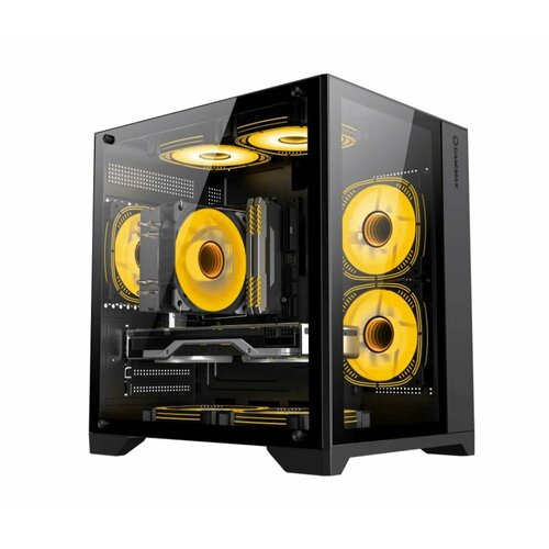 Корпус Minitower GameMax MicroATX без БП с окном корпус microatx powercase cmimzw l3 без бп белый уценка б у