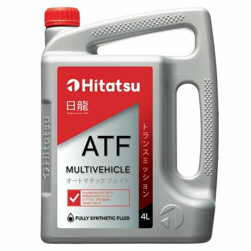 HITATSU ATFMUL4 Жидкость трансм. синт. ATF MULTIVEHICLE 4л SP-IV; TOYOTA T-IV; LT71141; ZF6; DEXRON IIIH; G055025A2