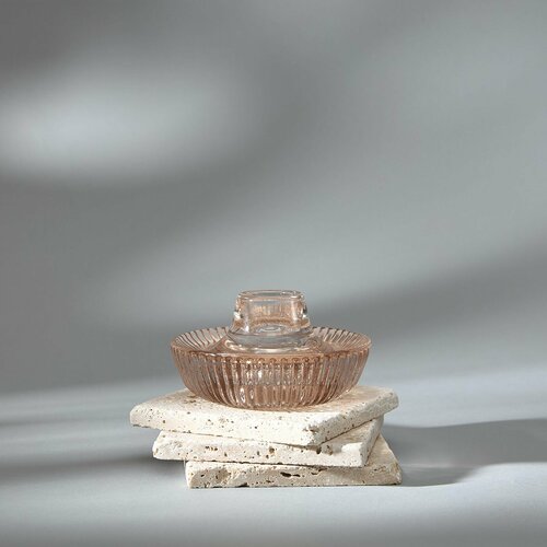 Подсвечник Orlando 10х10х55 см цв бежевый стекло 699₽