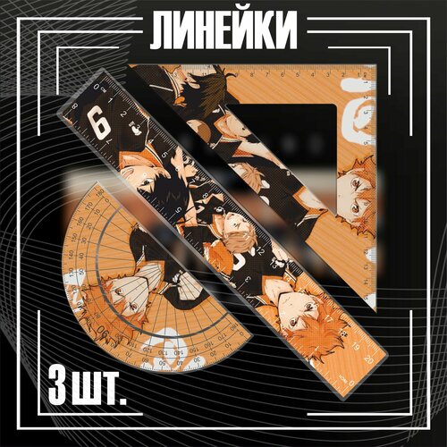 Линейка школьная волейбол аниме 497₽