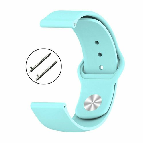 Ремешок для смарт-часов 20 мм силиконовый бирюзовый 530₽