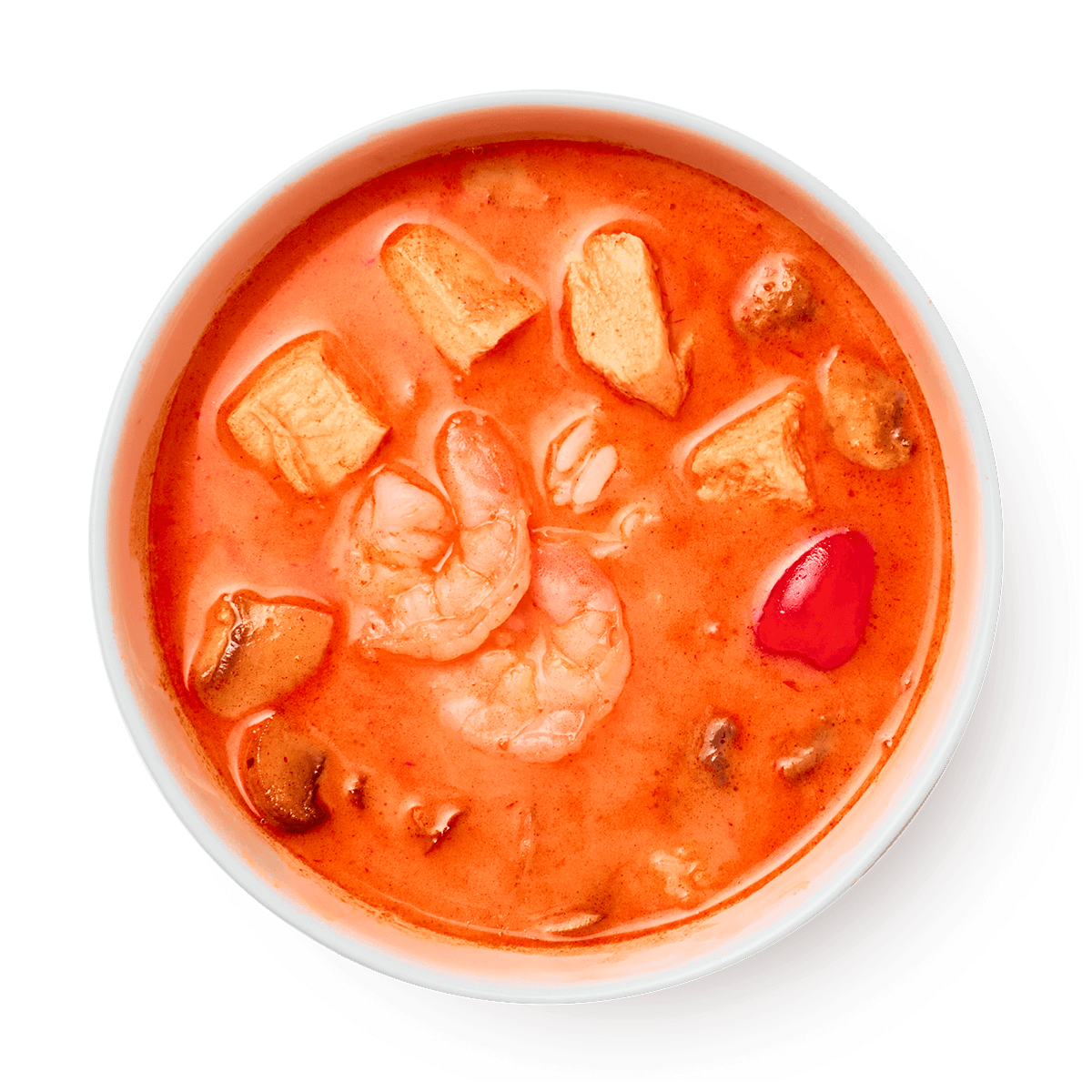 Суп ВкусСити "Том Ям", с куриным филе, креветками и рисом, 400 г