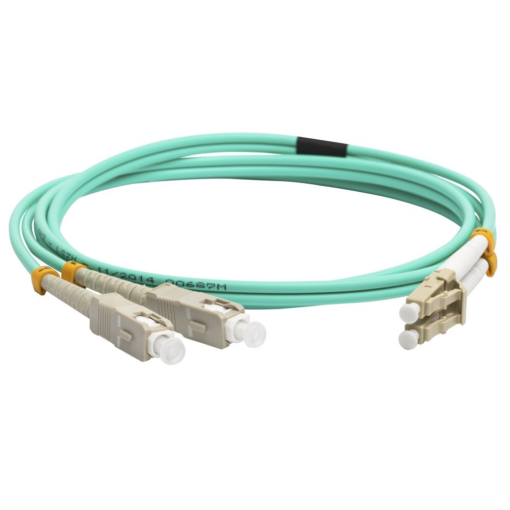 LANMASTER Патч-корд оптический, дуплексный, LC/PC-SC/PC, OM4, LSZH, 1.0 м LAN-2LC-2SC/OM4-1.0