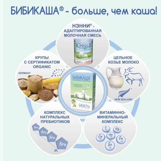 Изображение Каша на козьем молоке Бибиколь нэнни "Бибикаша" кукурузная с 5 мес 200 г