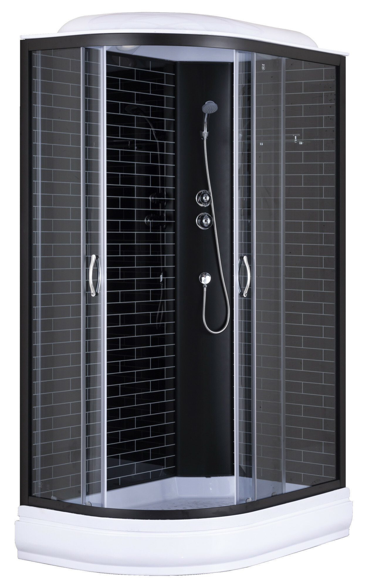 Душевая кабина Loranto sunway r 120х80 поддон 20см. черный cs-66120-20r gb 120