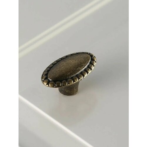 Ручка-кнопка мебельная бронза с патиной 2шт