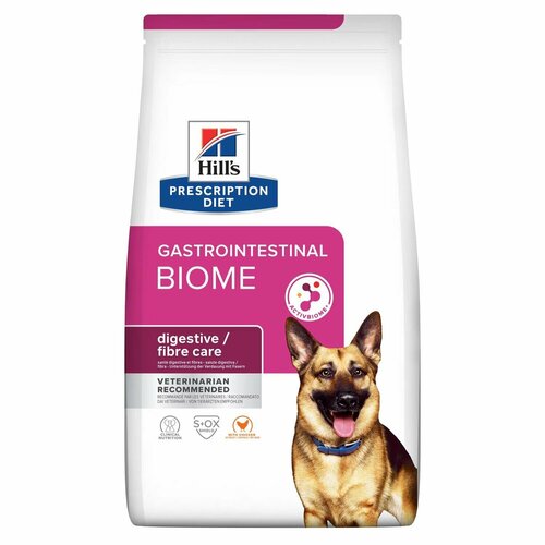 Корм для собак Hills Prescription Diet Gastrointestinal Biome при расстройствах пищеварения и для микробиомы кишечника, c курицей - 1,5 кг