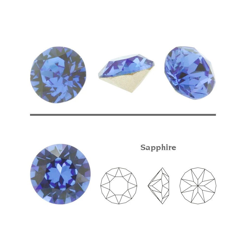 Ювелирный кристалл Swarovski, Шатон (#1088), pp18 (2.5мм), сапфир, с фольгой, 50 шт.